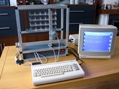 Commodore C64 controlling a pallet warehouse