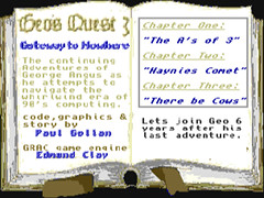 Geo's Quest 3, Gateway to Nowhere - Amiga