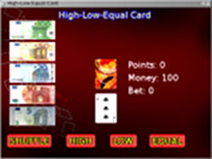 High-Low-Equal Poker Card -Amiga