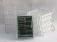 Transparent C64 cartridge cases