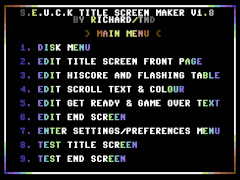 SEUCK Title Screen Maker V1.8 - C64