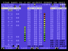 Star Bars Atari 2600 Music Editor v1.2 - C64