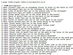 Tiny Text Adventure game engine - C64